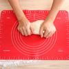 Tapete de Silicona para Hornear de Cocina Tapete de Silicona para Amasar Grado Alimenticio Engrosado Aislamiento Térmico Tabla de Cortar con Escala y Espacio para Cocinar Fideos