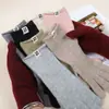 Guantes de Punto Cálidos para Mujer, Otoño e Invierno, Estilo Estudiante, Color Sólido, Versátiles, Sin Dedos, Guantes de Lana con Dedos Divididos para Oficina, Exteriores, Ciclismo