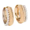 Brincos Redondos de Ouro 18K com Zircônia e Fechos de Rosca, Simples e Versáteis, Estilo Europeu e Americano de Alta Qualidade, Joias de Orelha Transfronteiriças para Amazon