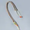 Corda de colar trançada à mão pingente DIY cordão de pingente de corda de jade dourado para homens e mulheres