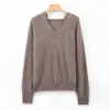 Nueva colección otoño e invierno 2026: suéter de punto holgado, extragrande, con forro de polar y capucha, de estilo relajado, hecho de lana de cachemira
