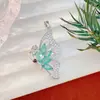 Colgante Moda Transfronteriza de Gama Alta Mariposa Colorida Chapado en Cobre con Oro Real Incrustaciones de Circonita Accesorios de Joyería DIY para Mujeres