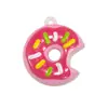 Acrílico Colorido Donut Desenho Animado Cola Cremosa Pingente Chaveiro Acessórios Material Pingente Joias DIY Atacado