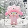 Máquina de llavero colgante de muñeca Sanrio Pequeño regalo Pegamento suave Sanrio Nuevo coche Llavero colgante Muñeca