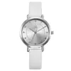 SHENGKE SHENGKE K8008 Moda Simple Correa de Fibra Agua Casual Oro Rosa Reloj de Cuarzo para Mujer