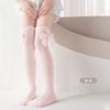 Meias femininas para primavera e outono estilo coreano em meias de bebê de vento meias de bezerro de arco versáteis meias de algodão para crianças