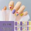 Calcomanía para Uñas de Gel sin Horneado Impermeable Duradera 3D Parche Adhesivo para Uñas Removible Usable Película de Esmalte de Uñas Calcomanía Completa