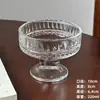 Vaso de Vidrio Minimalista con Rayas Verticales, Vaso Alto para Postre, Vaso para Helado, Vaso para Jugos, Vaso para Bebidas Frías, Bol para Yogur y Pudín, Vaso para Helado
