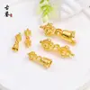 Vajra Campana y Vajra Mazo de Cobre Chapados en Oro de 18 Quilates Herramienta Ritual Tántrica de Xizang Pulsera de Campana Vajra Accesorio de Collar Accesorio para Manualidades DIY