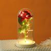 Nova Tampa de Acrílico para Flores Preservadas, Decoração Atmosférica Criativa para o Festival Qixi, Ornamento Transparente de Rosa