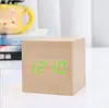 Reloj LED de madera creativo controlado por voz reloj despertador de madera multifuncional regalo para estudiantes reloj electrónico reloj de mesa fabricantes venta al por mayor