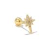 Brincos de pino de arco de zircônia rosa microincrustados transfronteiriços adequados para piercing de orelha, unhas de osso de orelha, nicho de moda, joias de orelha adoráveis