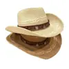 Viaje de Verano Sanya Sombrilla Sombrero de Paja Estilo Étnico para Mujer Sombrero de Playa para Vacaciones Retro Británico Panama Jazz Sombrero Tendencia