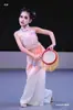 Festival de Primavera Tambor de Dinero Lingnan con Borla de Luz de Luna Aplauso en las Manos Tambor Octogonal de Lufeng, Guangdong Atrezzo de Baile Bordado de Guangdong