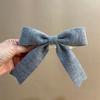 Pinza para el pelo de lazo de Otoño e Invierno Hilo de tejer Versátil Trenzada Pinza de pico de pato Moda Suave Para la parte posterior de la cabeza de las mujeres Pinza superior Accesorio para el cabello