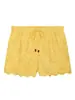 Roupas femininas transfronteiriças estilo resort europeu e americano top de renda bordada vazada com cadarço decote V conjunto de shorts casuais bordados vazados de verão