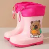 Novas Galochas Infantis Cartoon Capivara Tendência, Botas Fofas Impermeáveis e Antiderrapantes para Meninos e Meninas, Adequadas para Todas as Estações
