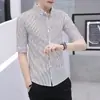Dropshipping de Comercio Exterior Transfronterizo, Ropa de Hombre Más Vendida en Aliexpress, Camisas de Manga Media para Hombre de Alta Conversión