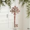 Pingente de casa de alce com glitter de Natal, decorações de Natal, decoração de árvore de Natal, suprimentos de atmosfera, enfeites por atacado