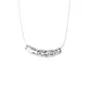 Colar de prata de lei 925 com pingente de sorriso gelo picado para mulheres, simples, moderno, único, luxo leve, corrente requintada para clavícula com sorriso N1410