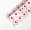 Lizhiran Día de San Valentín Nuevo Film de Gelatina en Forma de Corazón Papel de Regalo Transparente Impermeable con Flores Papel Mate