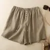 2026 Nuevo Estilo de Verano Pantalones Cortos Sueltos de Cintura Alta con Botones y Cordones para Ropa Exterior Pantalones Casuales Pantalones Cortos de Verano