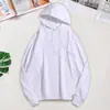 Sudadera con capucha en los hombros, cuello redondo, talla grande, estilo Hong Kong, versión suelta y ancha, sudadera