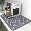 Tapete Drenante de Cozinha de Cor Sólida Transfronteiriço, Porta-Copos Doméstico Absorvente de Secagem Rápida, Tapete de Terra de Diatomáceas para Bancada de Bar e Máquina de Café