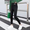 Pantalones de tiburón para niñas Primavera y Otoño Delgados para usar por fuera Estilo occidental Leggings deportivos para niños grandes Elásticos sin costuras Pantalones de yoga para niñas