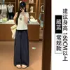 Pantalones Anchos de Lino Blanco Globo para Mujer, Verano Finos de Cintura Alta Sueltos Casuales para Bajitas de Algodón Lino Pantalones Harem
