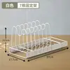 Prateleira de Armazenamento de Panelas de Assar Multifuncional sem Furos para Bancada de Cozinha Doméstica Prateleira de Armazenamento Telescópica Prateleira de Pratos para Armário