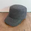 Chapéu de equitação de lã liso para outono e inverno, boné vintage de alta qualidade com copa reta, chapéu de cavaleiro estiloso e elegante para homens e mulheres