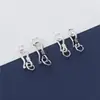 Prata de lei S925 prata tailandesa com fivela de anel fivela de ponto de interrogação fivela de conexão de pulseira material de corda trançada manual DIY fivela de cauda de colar