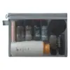 Bolsa organizadora de viaje transfronterizo, bolsa de malla transparente para cosméticos, bolsa de aseo portátil y simple, estuche para labiales de gran capacidad