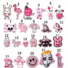 Parches Bordados de Dibujos Animados Rosas al por Mayor Transfronterizos en Stock, Ropa, Zapatos, Sombreros, Bolsos y Accesorios Decorativos Estilo Punk