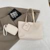 Bolsa de Mão Grande com Padrão Trançado Texturizado da Nova Moda deste Ano Bolsa de Ombro para o Trabalho Bolsa Tote de Viagem Três Peças