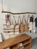 Bolso de Paja Tejida Hueco Estilo Vacaciones Artístico para Mujer, Bolso Tejido Estilo Perezoso de Playa de Verano para Viajes, Bolso de Hombro de Gran Capacidad para el Trabajo