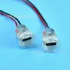 Conector Hembra Tipo C con Tuerca de Tornillo para Asegurar Cable de 2P 24 AWG, Fuente de Alimentación Exterior de 150 mm Dispositivo de Mano Puerto de Carga Impermeable