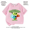 2025 Plantas Contra. Ropa de Zombies Ropa de Verano de Manga Corta para Niños Nuevo Estilo Camiseta de Algodón para Niños y Niñas Verano Manga Media Moderna 3