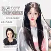 Peruca Trançada Feminina Presilha Nova Estilo Chinoiserie Ballet Fita Trançada Celebridade da Internet Torção Trança Longa Acessórios de Cabelo Peruca de Rabo de Cavalo Duplo