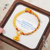 Pu Zuojiu no se desvanece, método antiguo, arena y oro, dos generaciones, pulsera circular Huan Gan Kun, vaina de loto estilo chino nuevo, cuenta de transferencia, pulsera de cuentas de oro