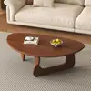 Mesa de centro de madera maciza para sala de estar, uso doméstico, lujo ligero, mesa de té triangular simple y moderna, popular para apartamentos pequeños, balcón y sala de estar