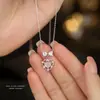 Colar S999 Prata Pura Laço Coração para Mulheres, Moda de Nicho Versátil Design de Luxo Leve Corrente Clavícula Oca Acessório