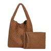 Bolsa tecida à mão para street style de celebridade da internet, impermeável de material de mergulho, grande capacidade, bolsa de ombro que combina com tudo, bolsa axilar para mãe e filha, atacado