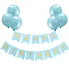 En stock patrón de ola azul vajilla desechable para fiesta plato de papel traje para fiesta de cumpleaños infantil suministros para fiesta decoración