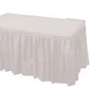 Mantel Desechable Impermeable a Prueba de Aceite de Plástico PE Rosa Azul Falda de Mesa Suministros de Decoración para Hotel Boda Fiesta
