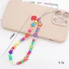 Cuentas como Joyería Nueva Cadena para Teléfono Móvil con Cuentas de Arcilla Blanda Cordón para Teléfono Móvil Carta de Amor Funda para Teléfono Móvil Mariposa Colorida Cadena Colgante
