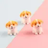 Mini Cachorro Lindo Micro Paisaje Resina Perro Dibujos Animados Creativo Micro Paisaje Adornos Llavero DIY Decoración