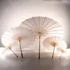 Paraguas de papel diy lacado flotante paraguas pequeño pintura niños blanco en blanco paraguas de papel de aceite al por mayor con patrón pigmento hecho a mano