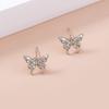 Pendientes redondos de circonita ultrabrillantes, sencillos y de moda transfronteriza entre Europa y Estados Unidos, exquisitos pendientes de cristal de circonita con diamantes para mujer